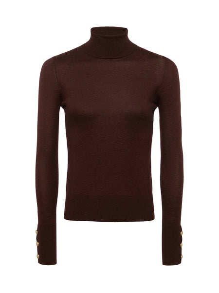 L'Agence - Flora Sweater - Chocolate Fondant/Gold