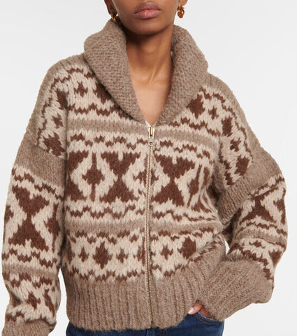 FRAME - Cowichon Zip Sweater - Oat Marl