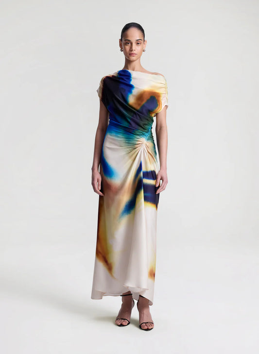 A.L.C. - Penny Satin Midi Dress - Lapia Multi