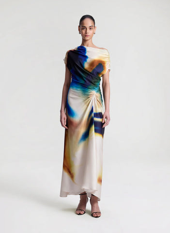 A.L.C. - Penny Satin Midi Dress - Lapia Multi