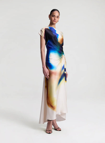 A.L.C. - Penny Satin Midi Dress - Lapia Multi