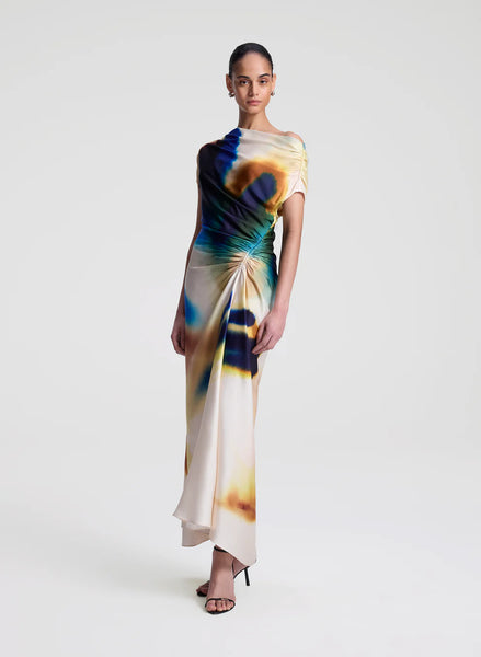 A.L.C. - Penny Satin Midi Dress - Lapia Multi