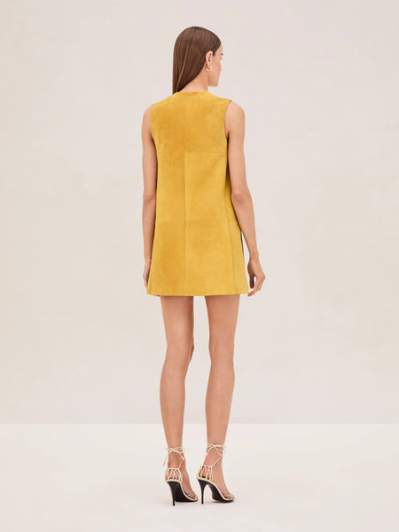 ALEXIS - Dakota Dress - Citrine Suede