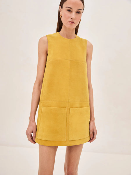 ALEXIS - Dakota Dress - Citrine Suede