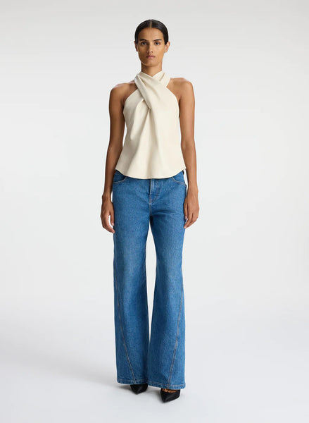 ALC - Quinn Vegan Leather Halter Top - Mirage