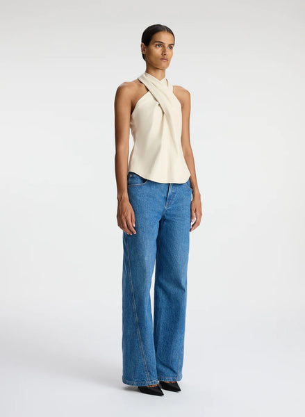 ALC - Quinn Vegan Leather Halter Top - Mirage