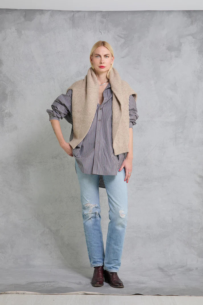 MAMÈNE - Repeat Shirt - Cocoa Stripe
