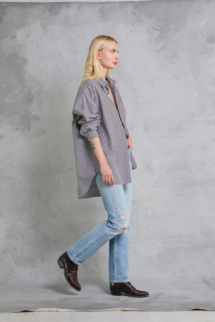 MAMÈNE - Repeat Shirt - Cocoa Stripe
