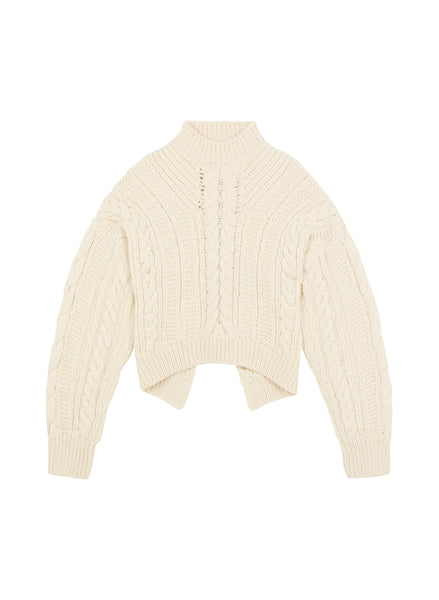 ALC - Shelby Cable Knight Sweater - Natural