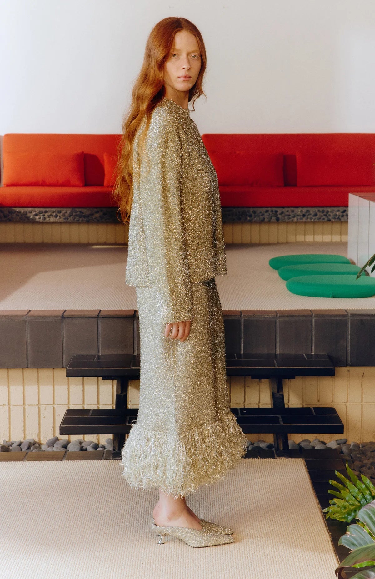 Brink Tinsel Knit Skirt