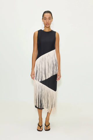 SIMONMILLER - Copacabana Fringe Dress - Black