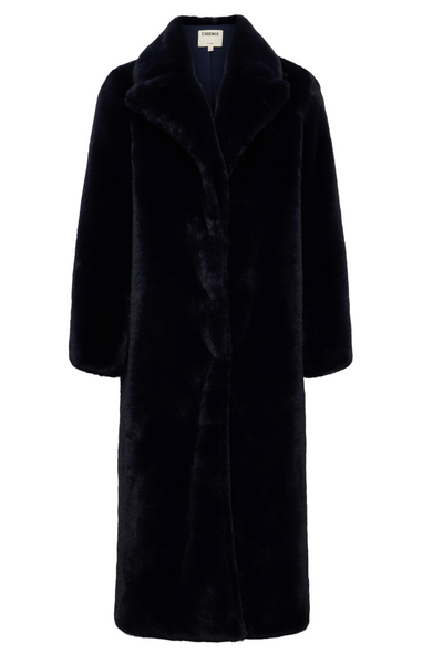 L'AGENCE - Lizbeth Faux Fur Jacket - Midnight