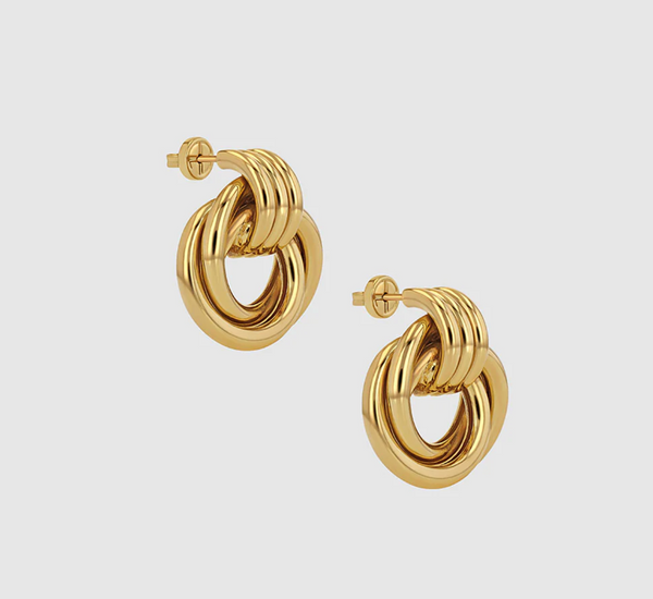 ANINE BING - Triple Knot Earrings - Gold