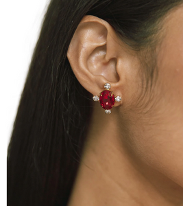 Jennifer Behr - Alice Stud Earring - Ruby