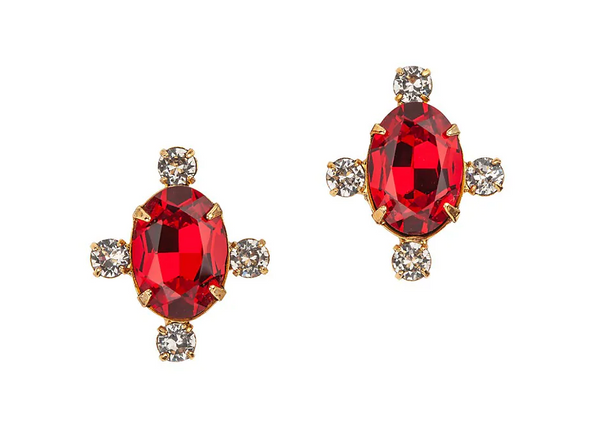 Jennifer Behr - Alice Stud Earring - Ruby