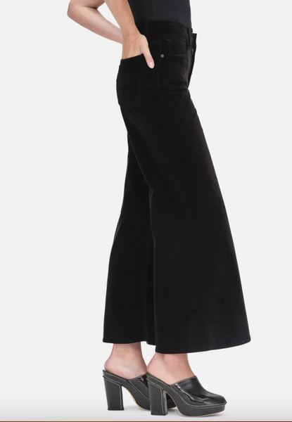 FRAME - Le Palazzo Crop Pant - Velvet Black