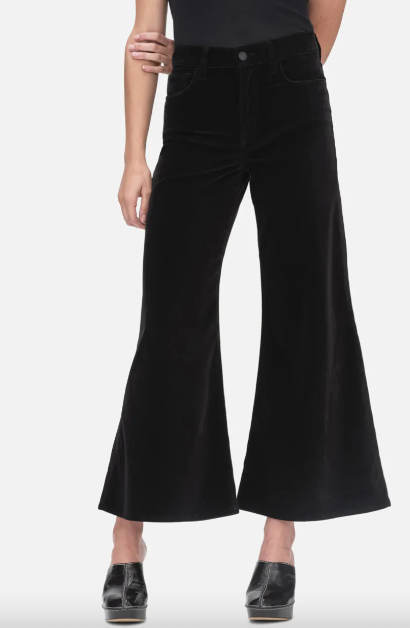 FRAME - Le Palazzo Crop Pant - Velvet Black