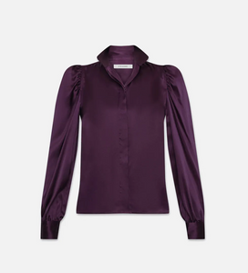 FRAME - Gillian Long Sleeve Top - Plum
