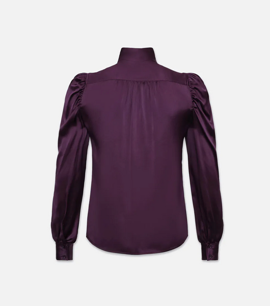 FRAME - Gillian Long Sleeve Top - Plum