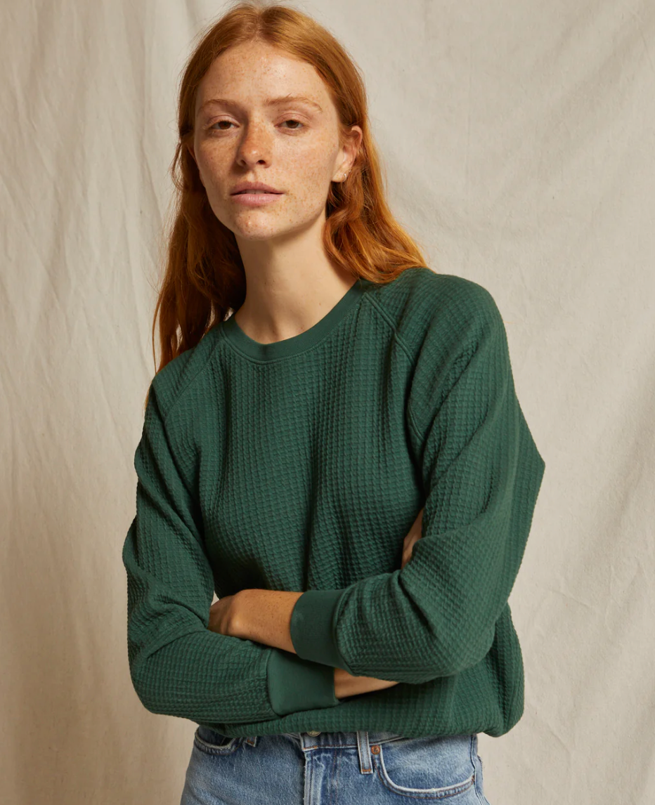 Perfect White Tee - Thom Crewneck - Evergreen
