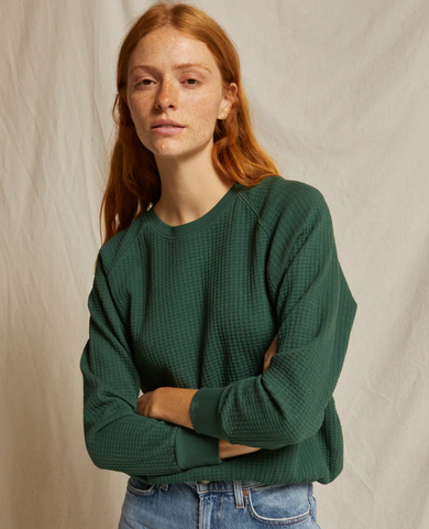 Perfect White Tee - Thom Crewneck - Evergreen