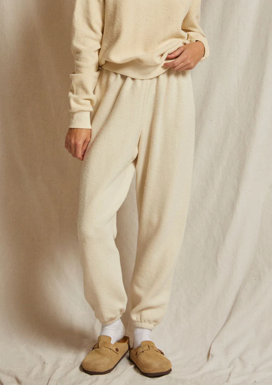 Perfect White Tee - Fleetwood Jogger - Sugar