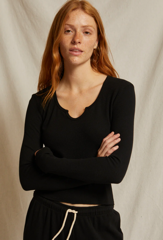 Perfect White Tee - Nina Top - True Black