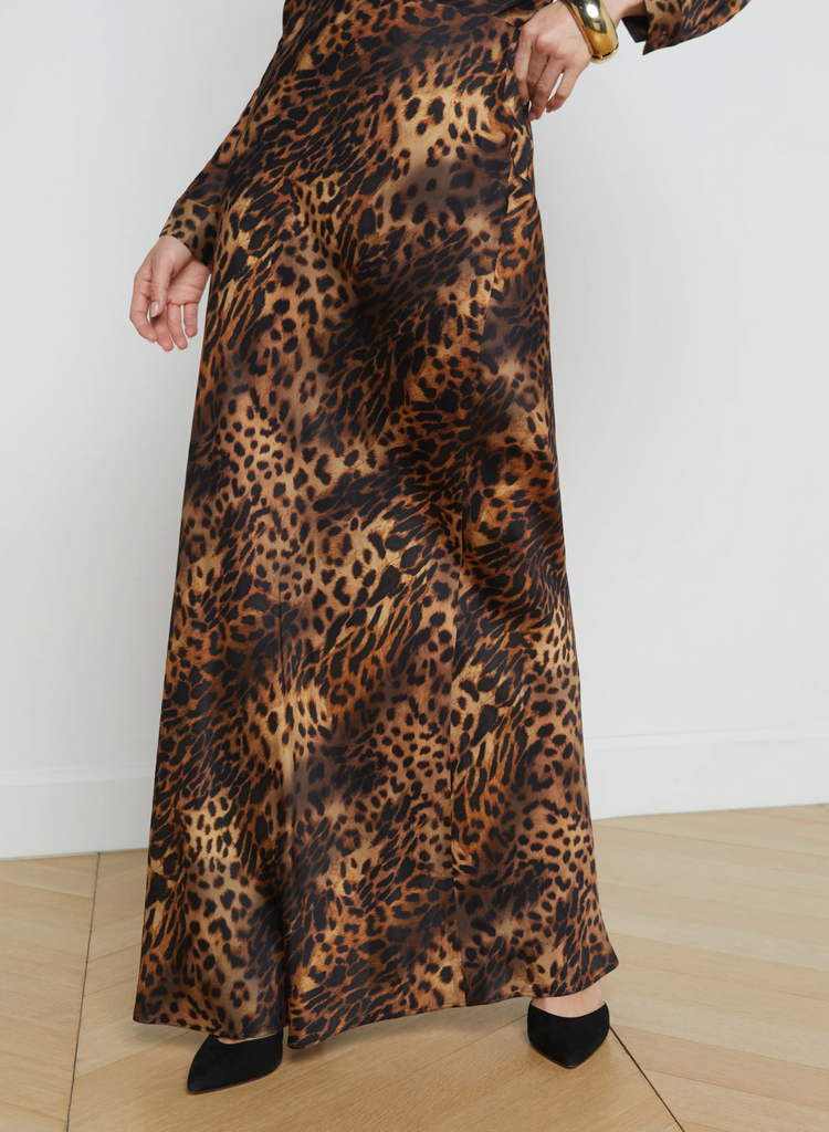 L'AGENCE - Zeta Skirt - Brown Multi Oil Leopard – Gena Chandler