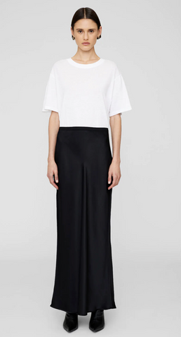 ANINE BING - Bar Silk Skirt - Black