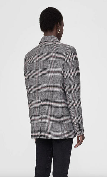ANINE BING - Madeleine Blazer - Grey/Red Plaid