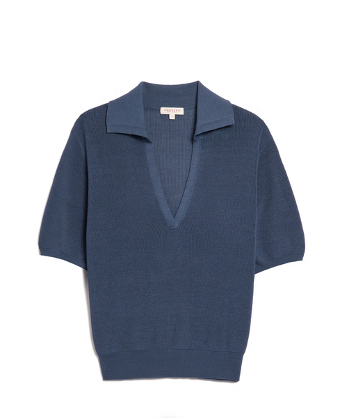 DEMYLEE - Alexa Pima Cotton Top - Slate Blue