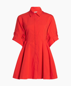 SIMKHAI - Jazzie Mini Dress - Fiery Red