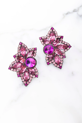 Elizabeth Cole - Blossom Earrings - Pink