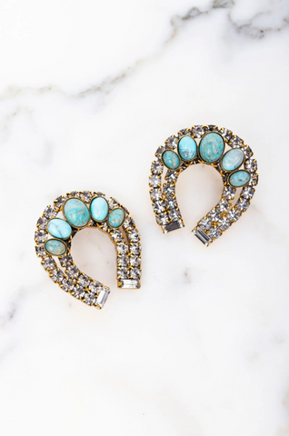 Elizabeth Cole - Althea Earrings - Turqouise