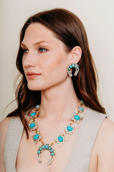 Elizabeth Cole - Althea Earrings - Turqouise