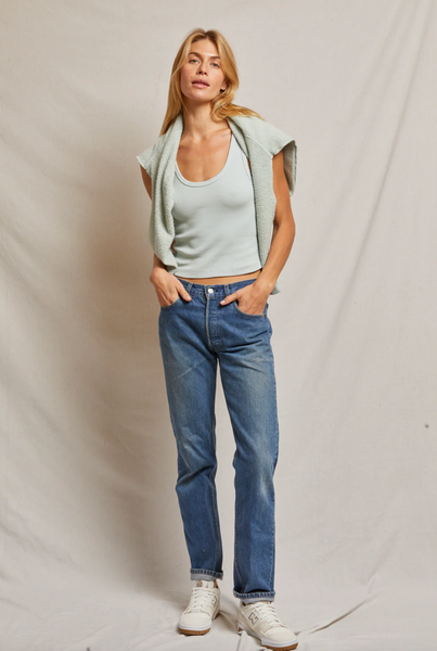 Perfect White Tee - Blondie Tank - Fresh Mint