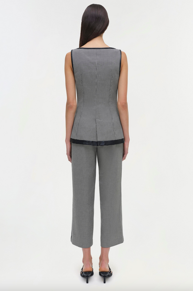 SIMKHAI - Cressida Button Top - Black/White