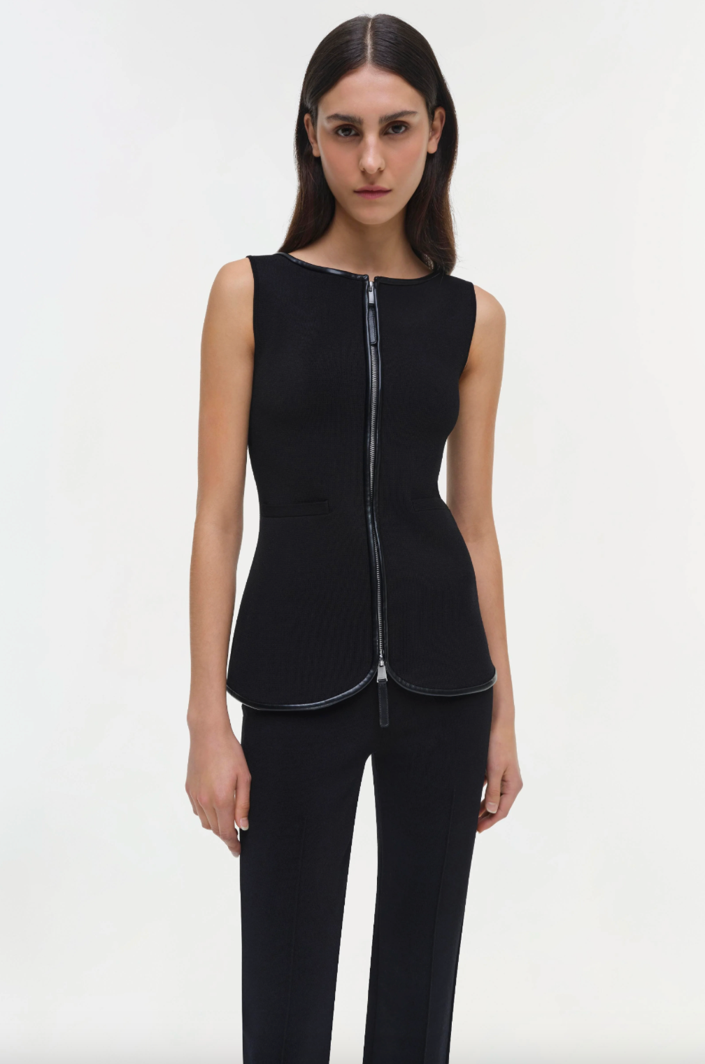 SIMKHAI - Ren Zipper Top - Black