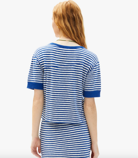 Clare V. - Le Bateau Tee - Cobalt/Cream Stripe