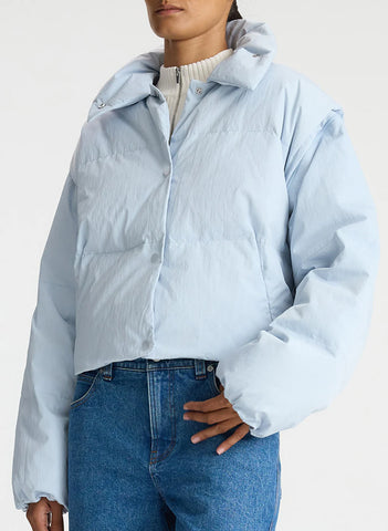 ALC - Tristan Convertible Quilted Nylon Jacket - Stone Blue