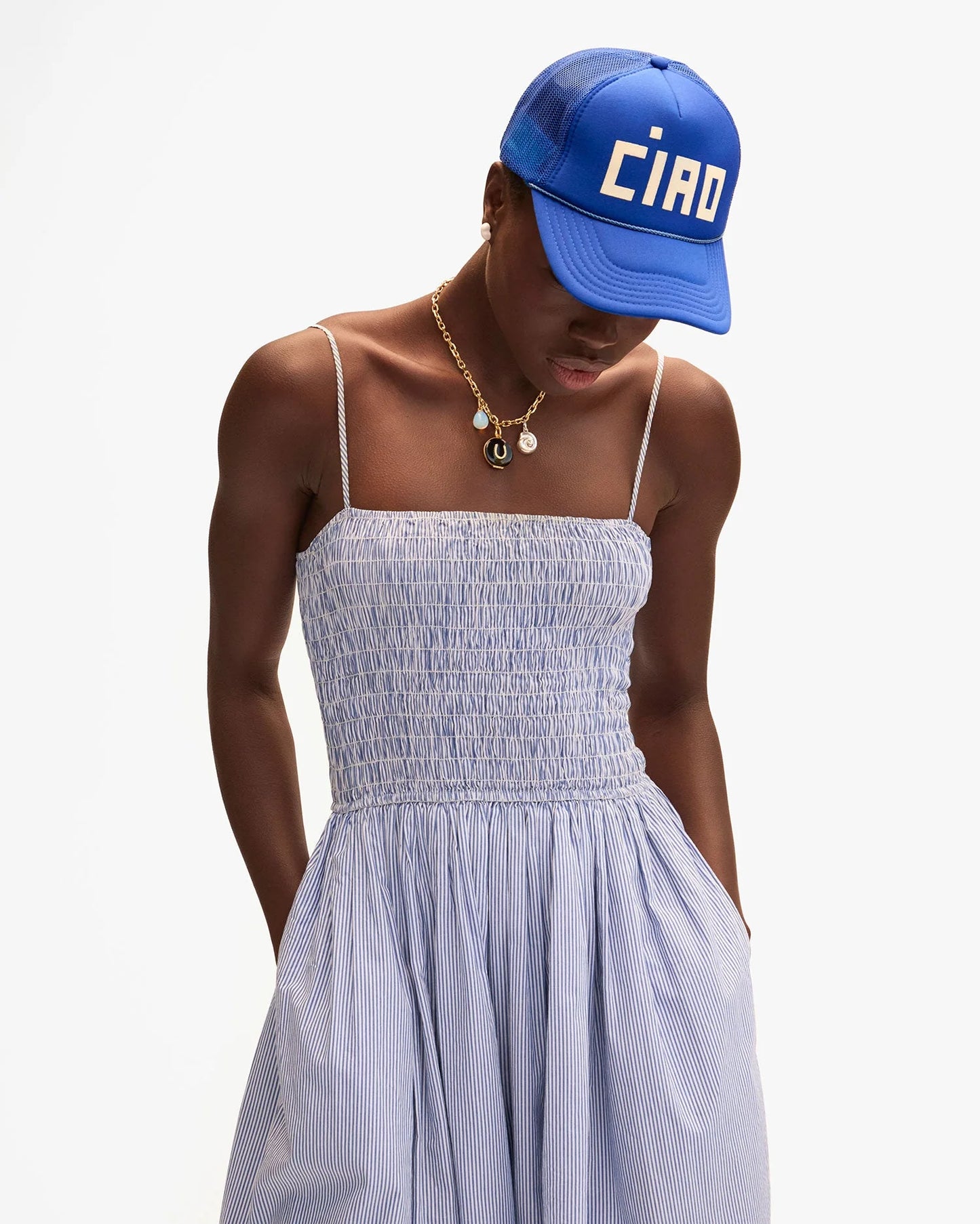 Clare V. - Trucker Hat - Cobalt Ciao