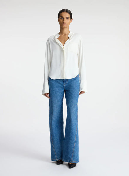 ALC - Wynn Satin Top - Whisper White