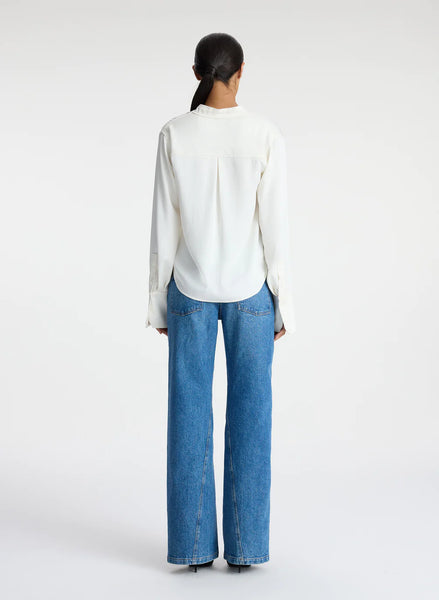 ALC - Wynn Satin Top - Whisper White