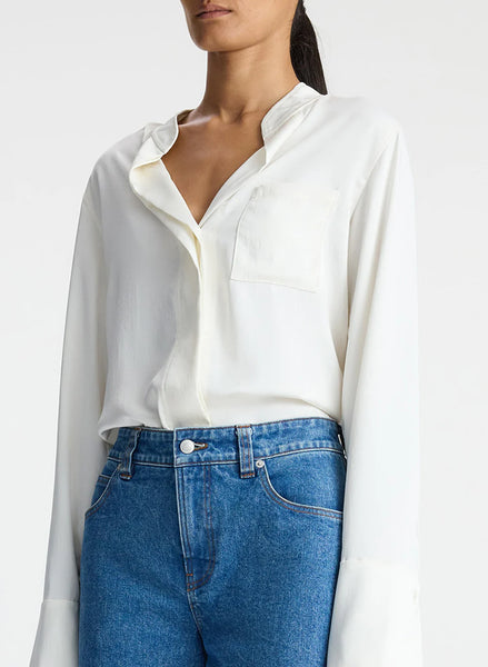 ALC - Wynn Satin Top - Whisper White