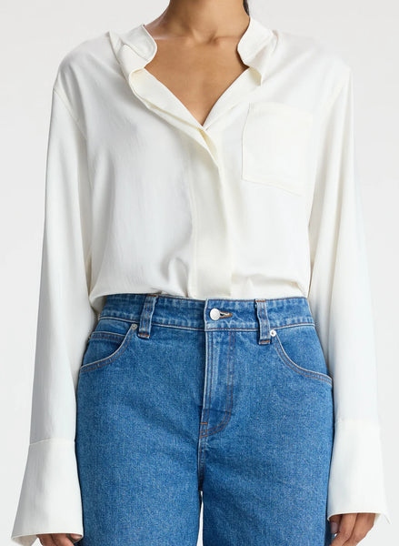 ALC - Wynn Satin Top - Whisper White