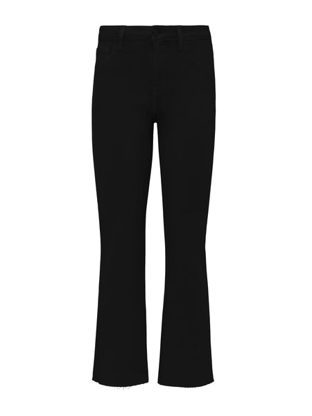 L'Agence - Wanda High Rise Crop Wide Leg - Noir Coated