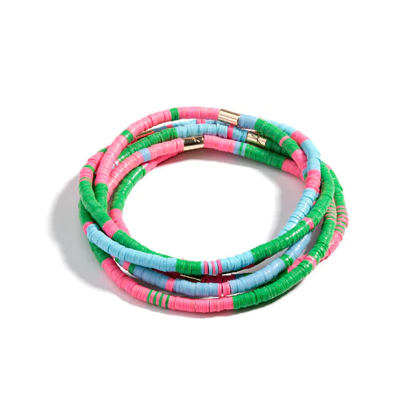 Elsie Frieda - Heishi Bead Bracelet Stacks - Available in Brightside, Palm Beach & Happy Hour Colors