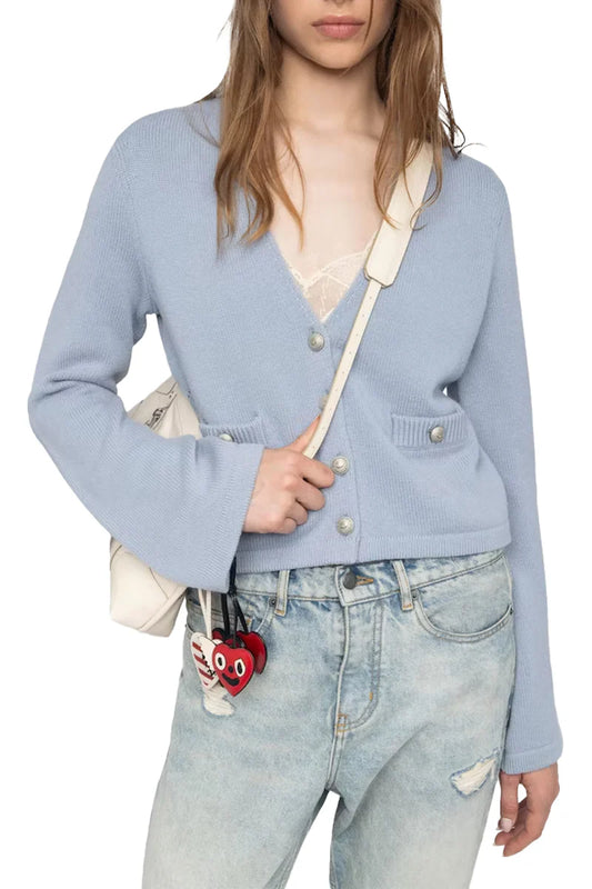 ZADIG&VOLTAIRE - Nolly Cashmere Cardigan - Light Blue