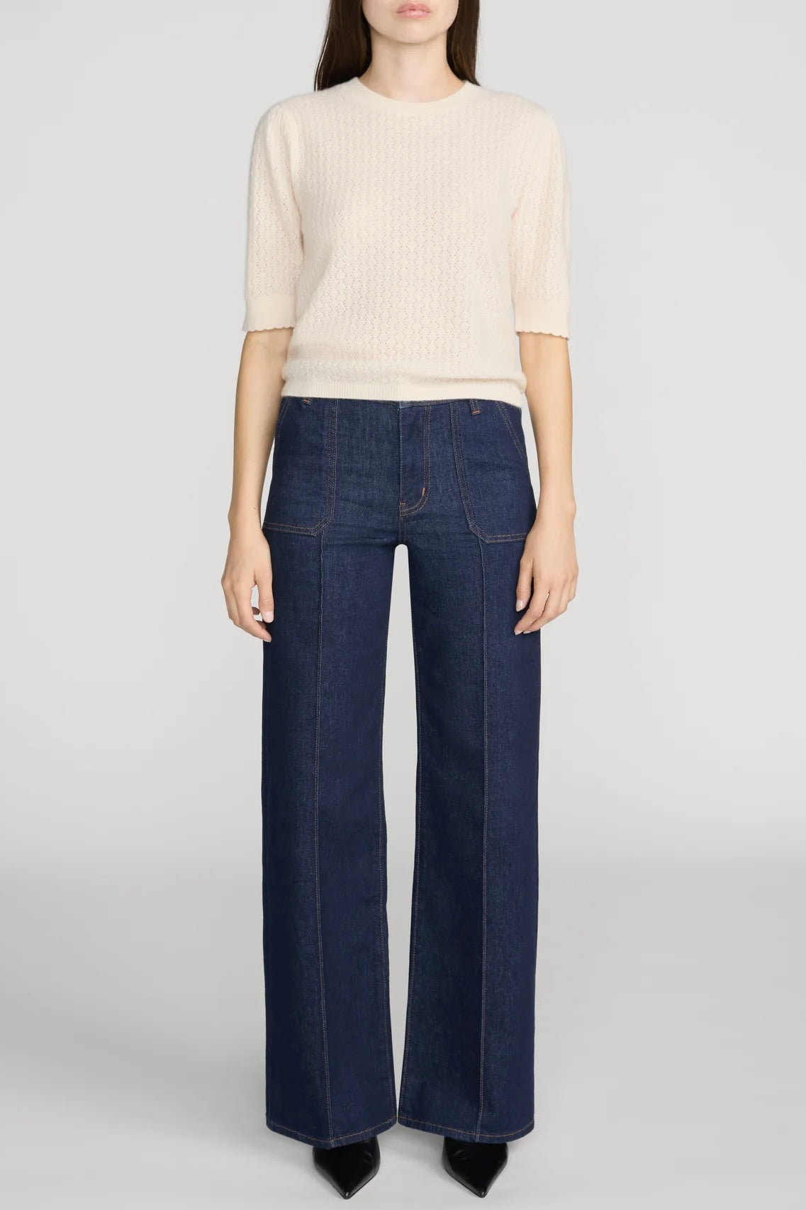 Le Slim Palazzo Pintuck Pocket