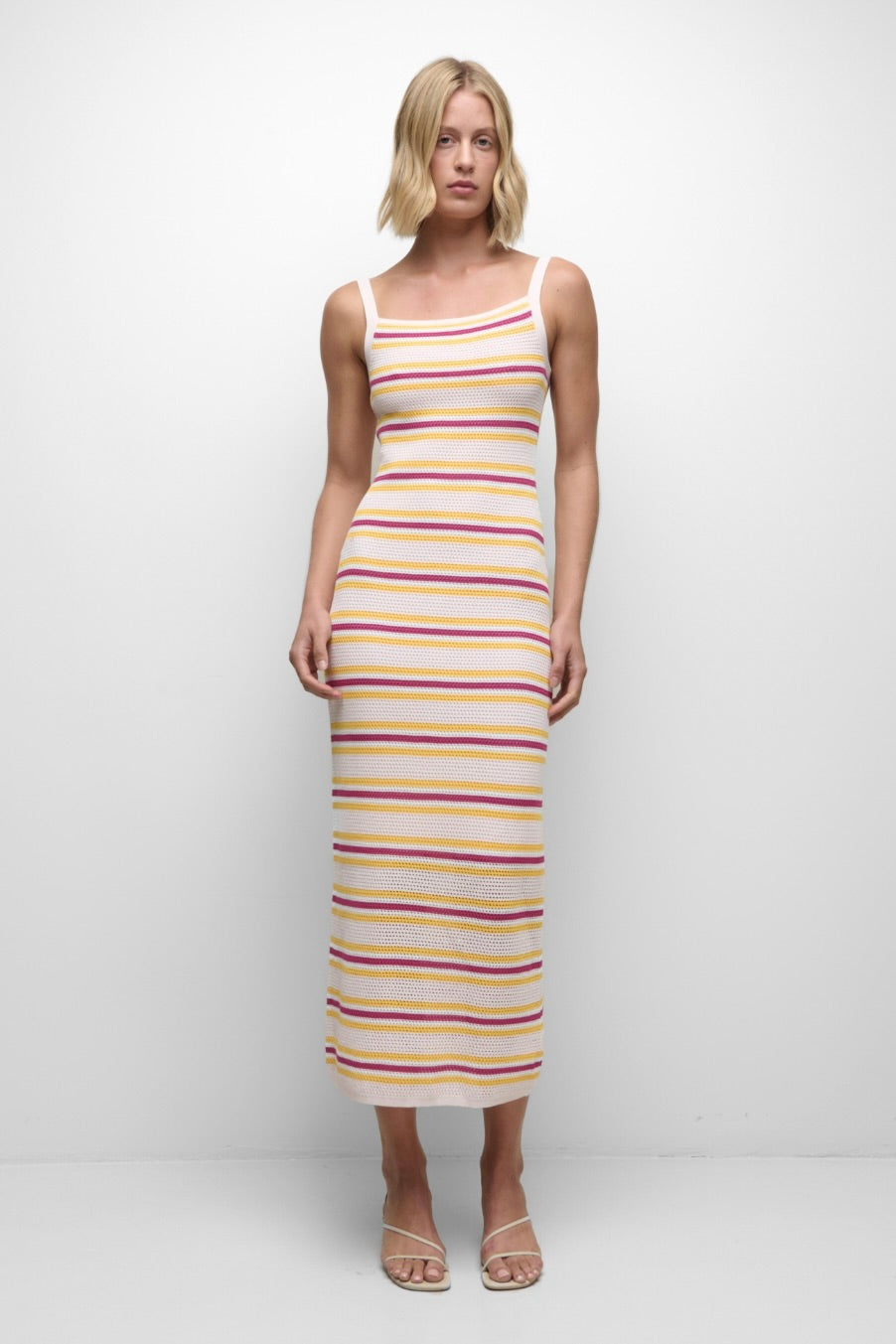 Connelly Striped Cotton Midi Dress